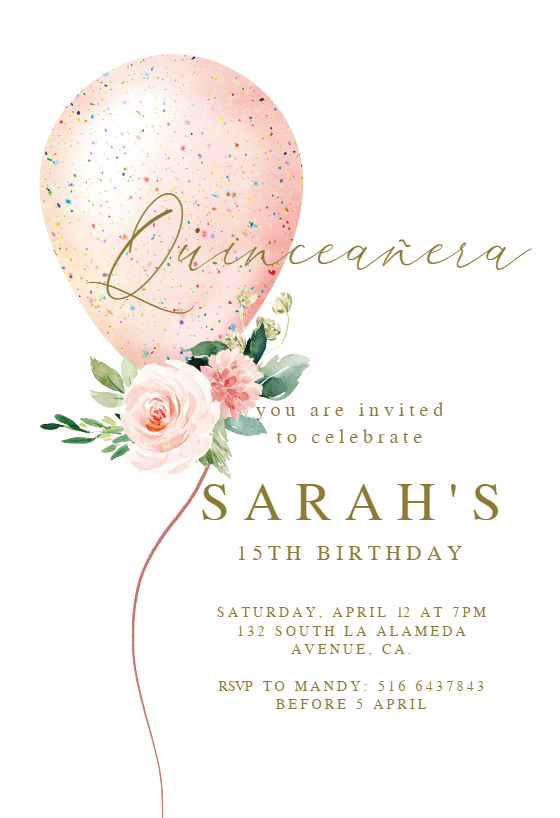 Invitaciones De Quinceañera Gratis | Greetings Island