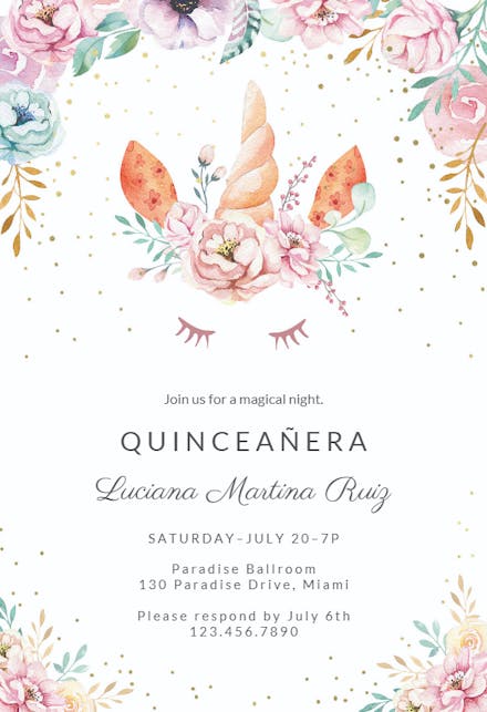 Magical Moments - Quinceañera Invitation