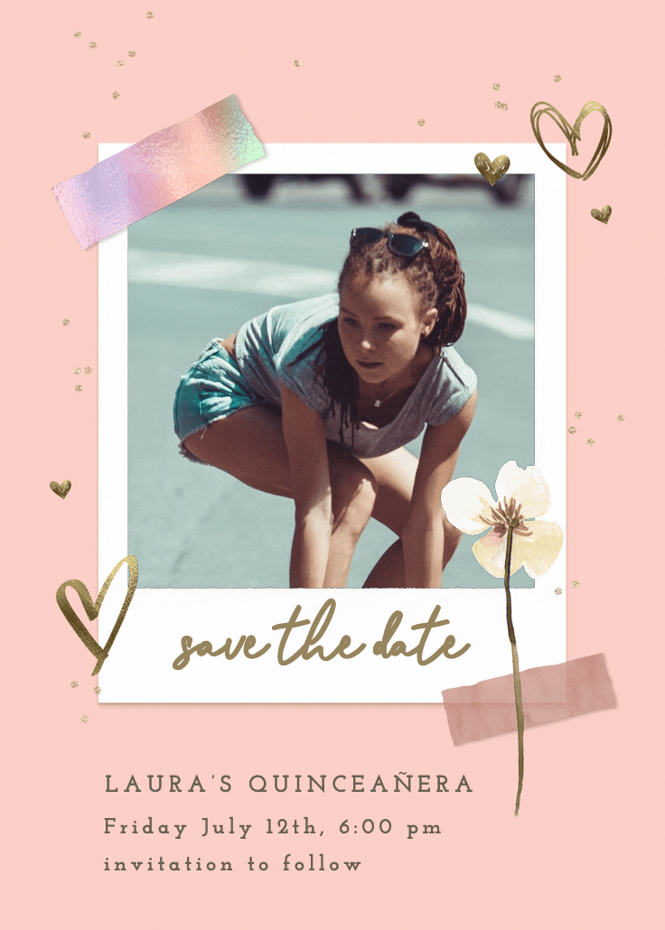 Paper and love - invitación de quinceañera