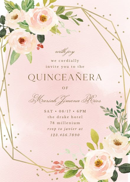 Quinceañera Invitation Templates (Free)