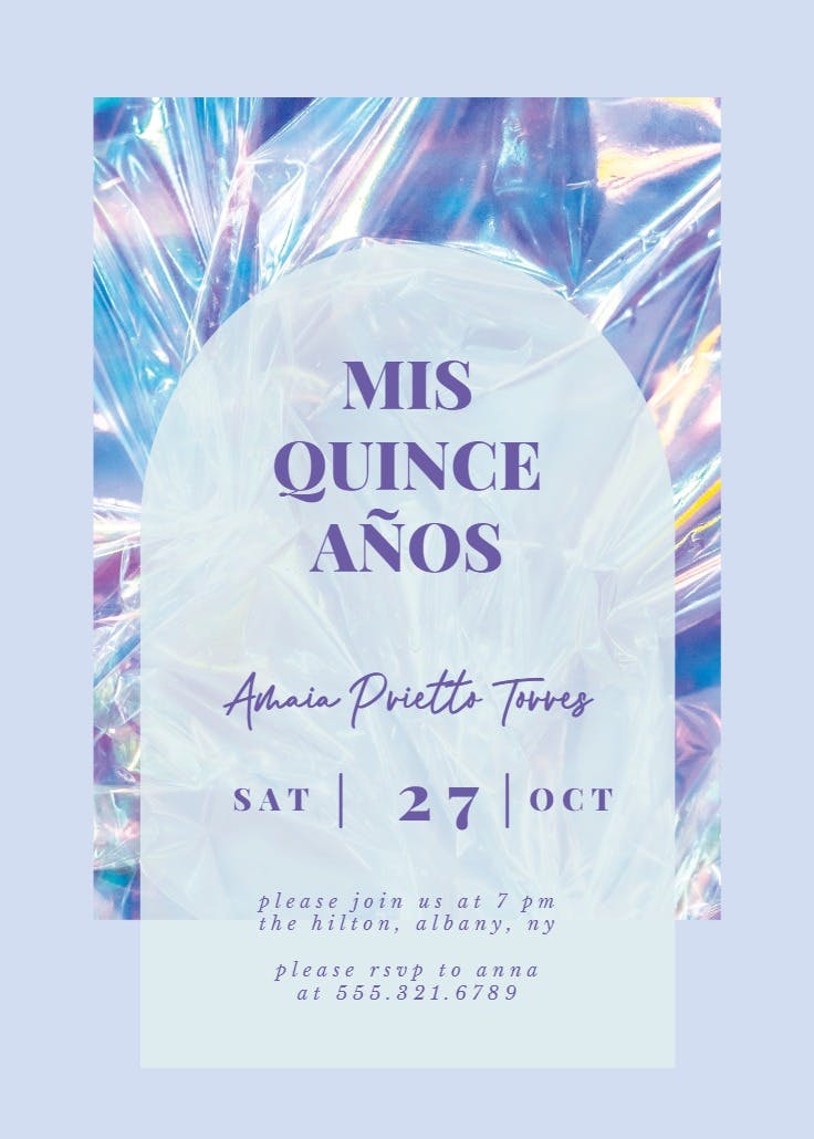 Quince años - quinceañera invitation