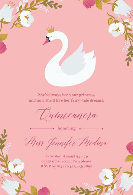 Regal Reign - Quinceañera Invitation