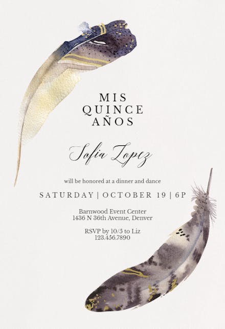 Simply Beautiful - Quinceañera Invitation