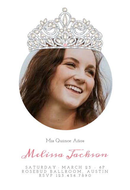 Tiara Princess - Quinceañera Invitation
