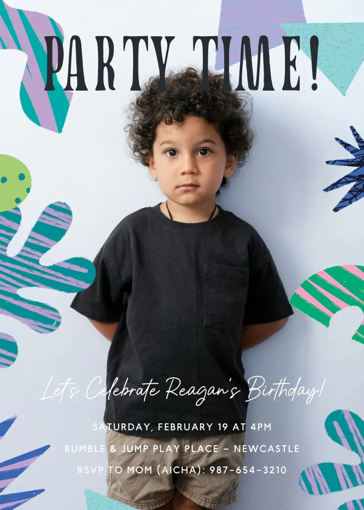 90s vibes – geburtstagseinladung