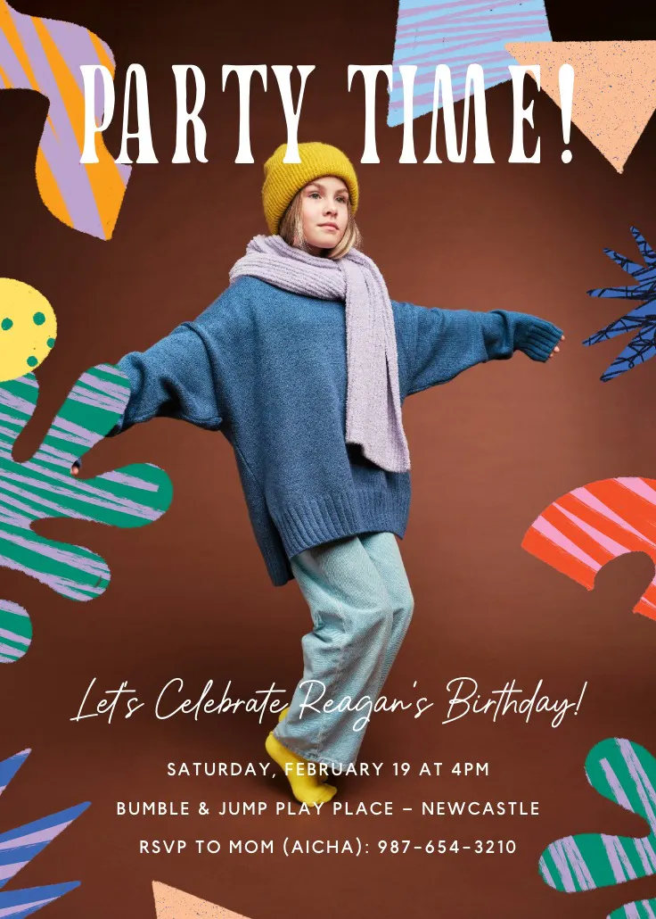 90s vibes – invito di compleanno