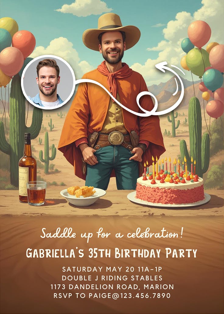 A fistful of candles - invitation