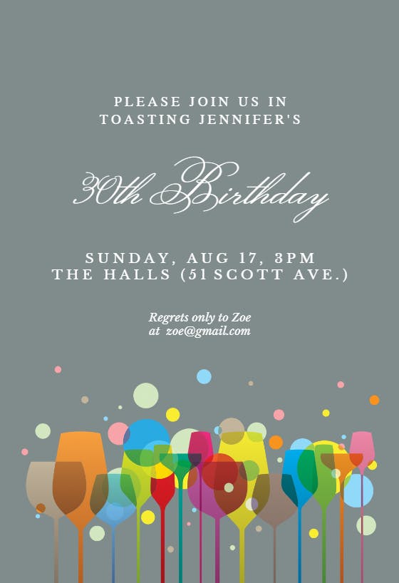 Ambience -  invitación de cumpleaños