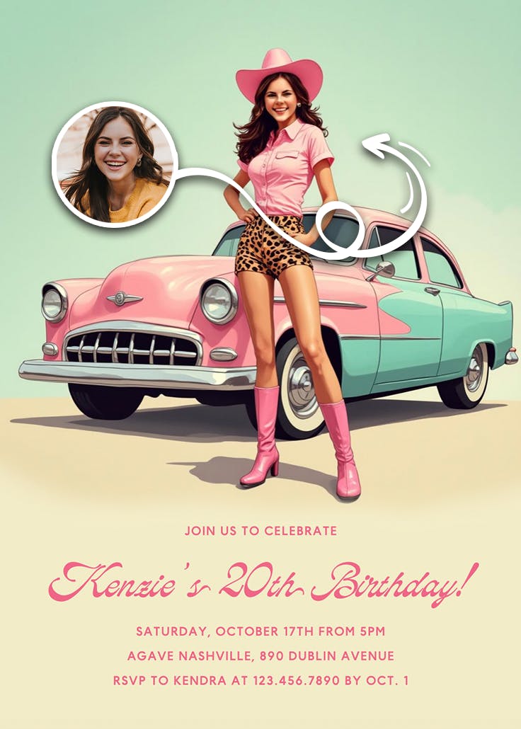 Americana vintage - printable party invitation