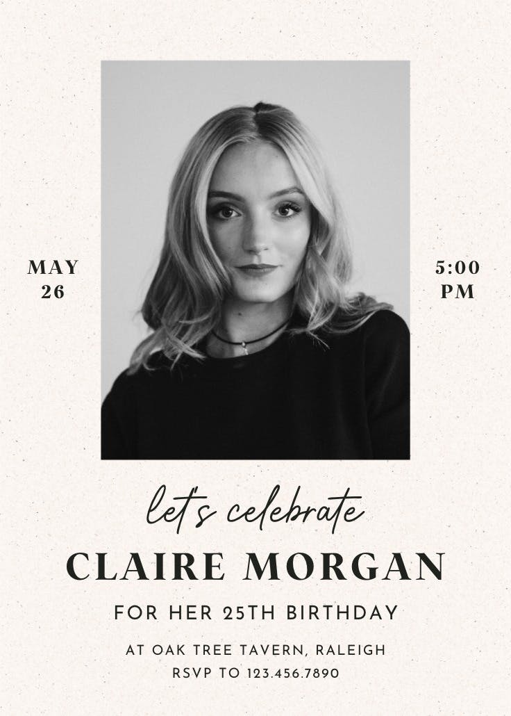 Another year ahead - birthday invitation