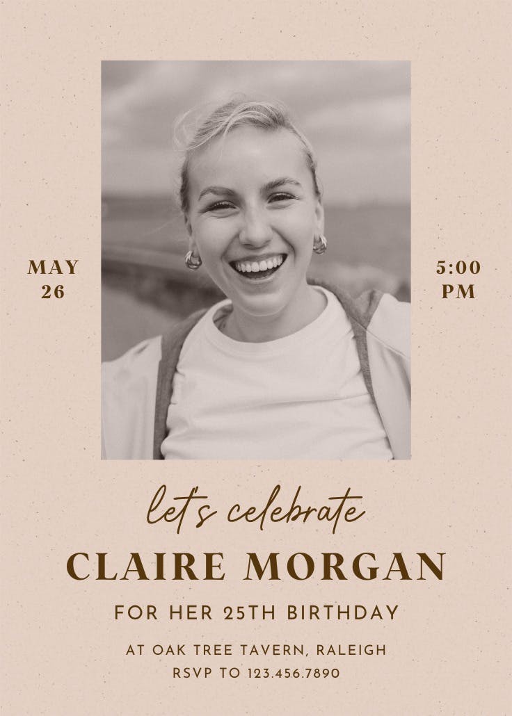 Another year ahead - birthday invitation