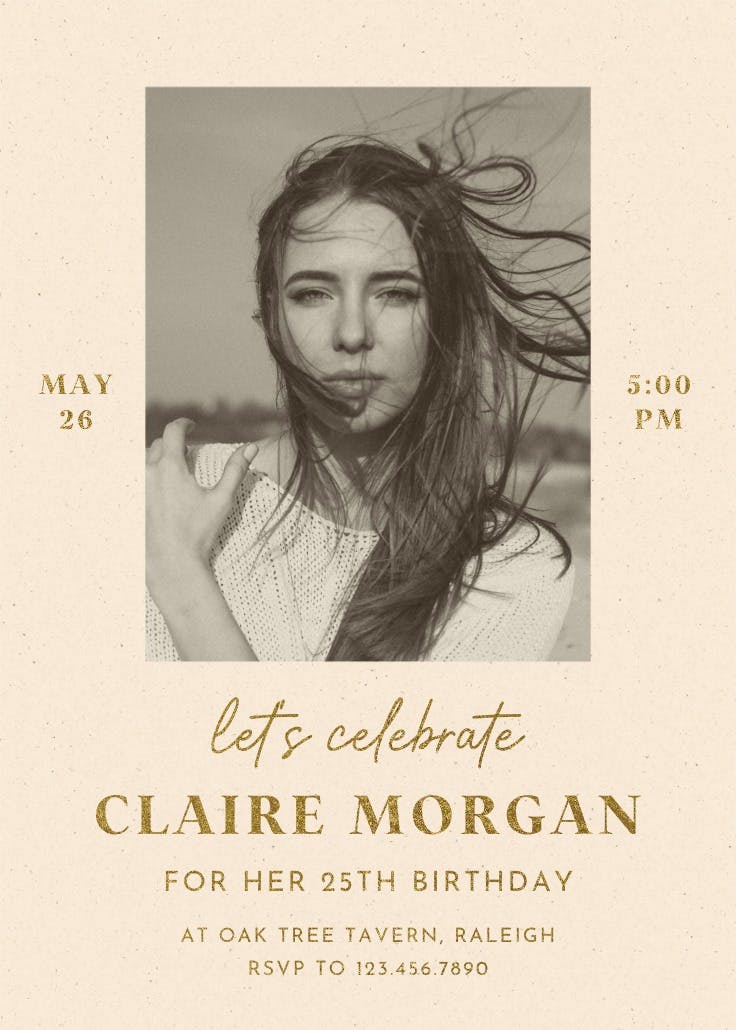 Another year ahead - birthday invitation