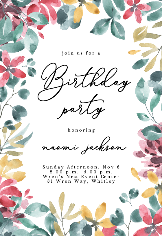 Filtered Bubbles - Birthday Invitation Template (Free) | Greetings Island