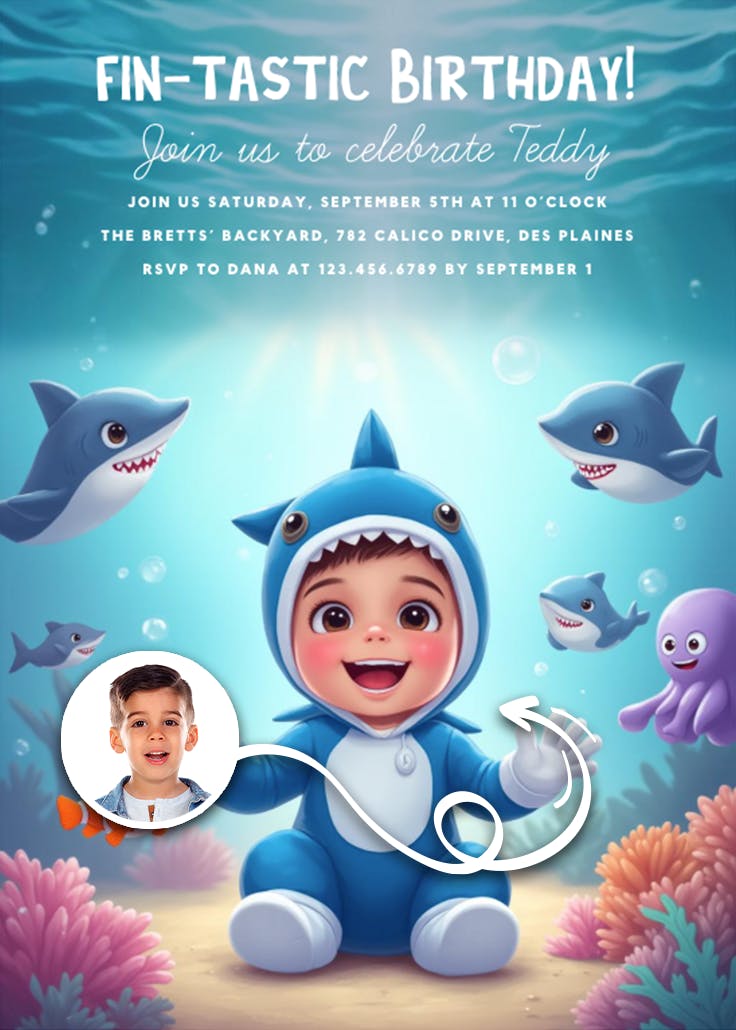 Fin - tastic - invitation