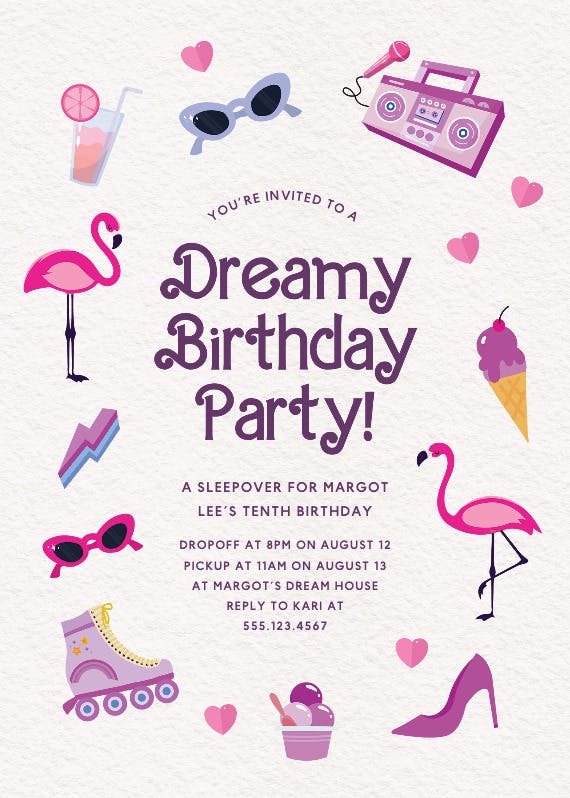 Barbie dream -  invitation template