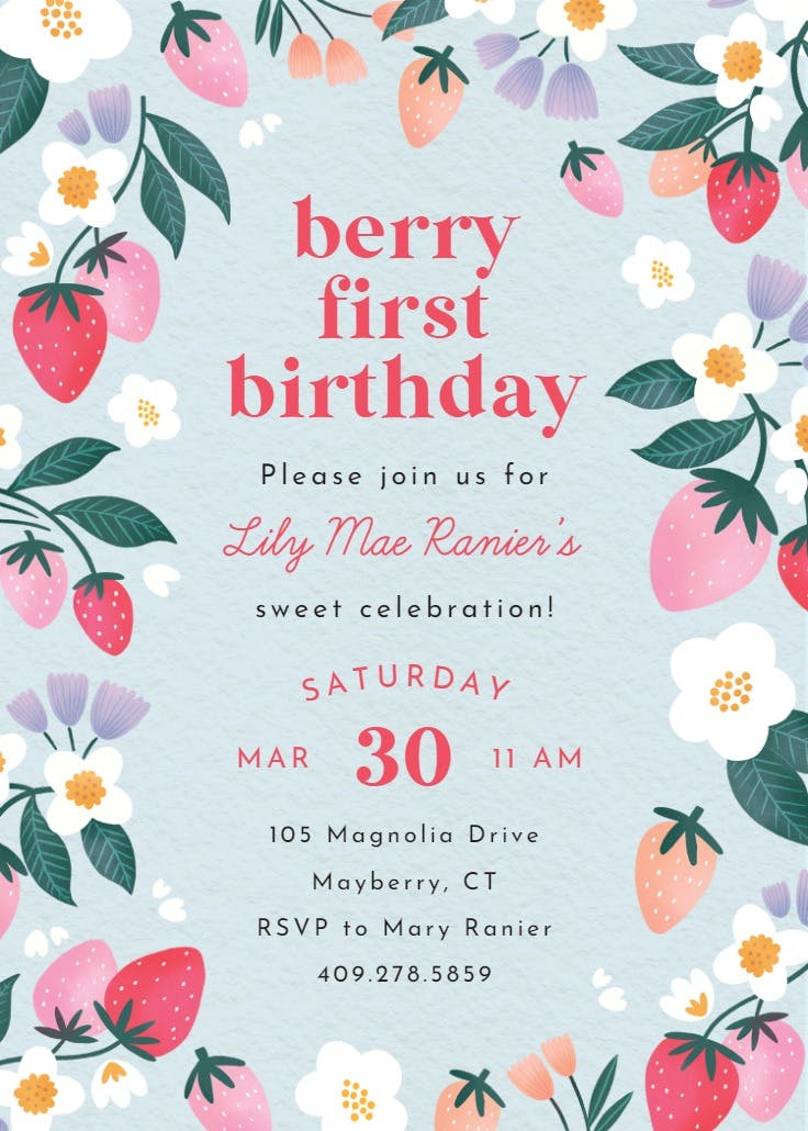 Berry sweet - invitación para todos los días