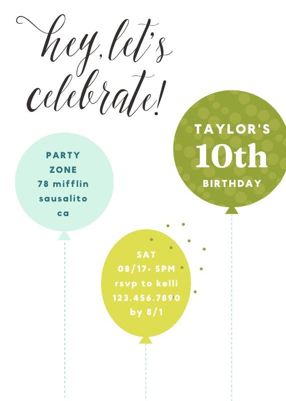 Best day ever -  invitación de cumpleaños