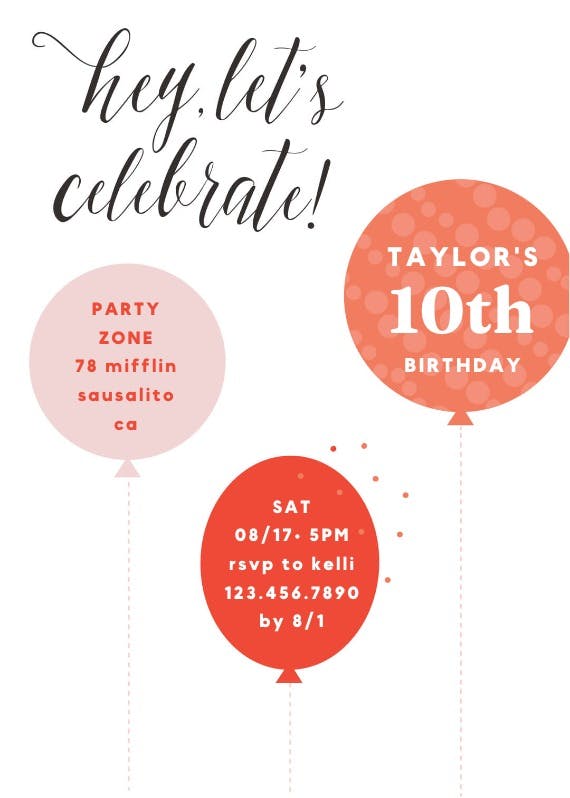 Best day ever - birthday invitation