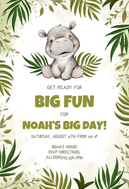 Big day - birthday invitation