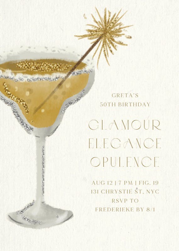 Big opulence - birthday invitation