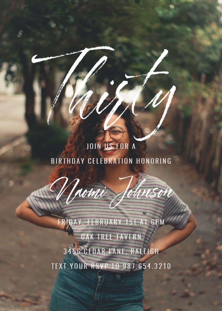 Birthday age - birthday invitation