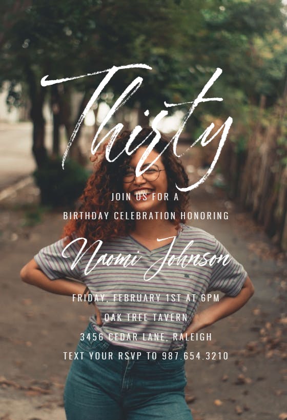 Birthday age - printable party invitation