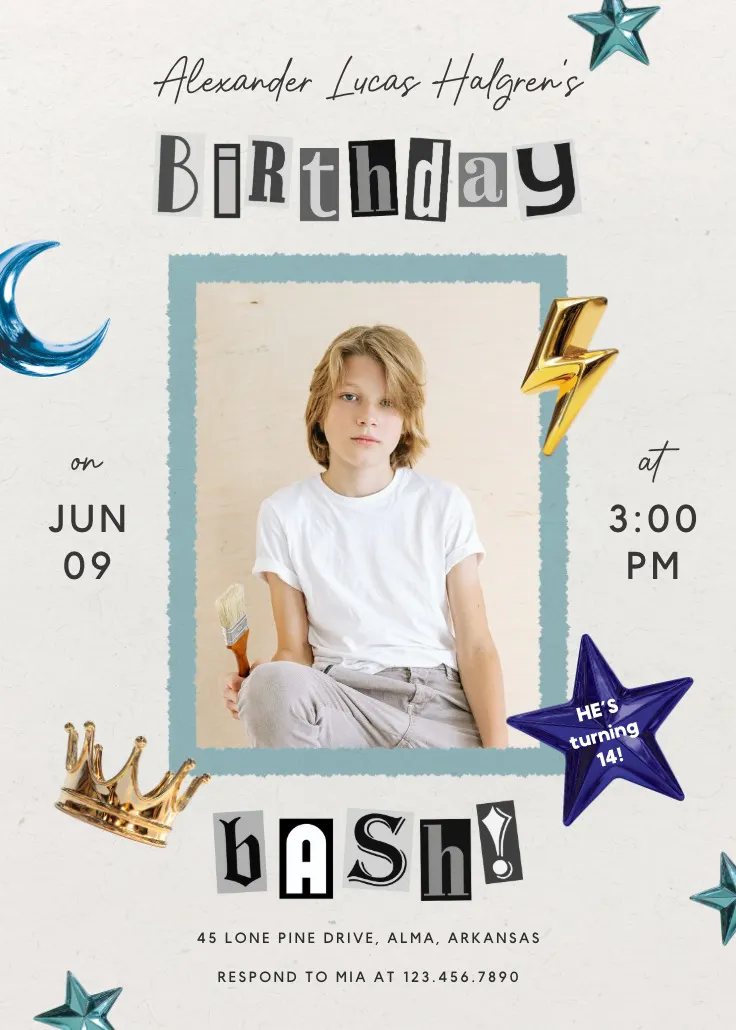 Birthday bash - einladung