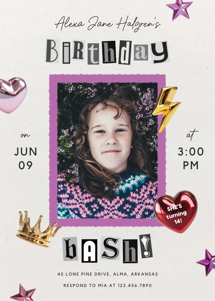 Birthday bash – invito di compleanno