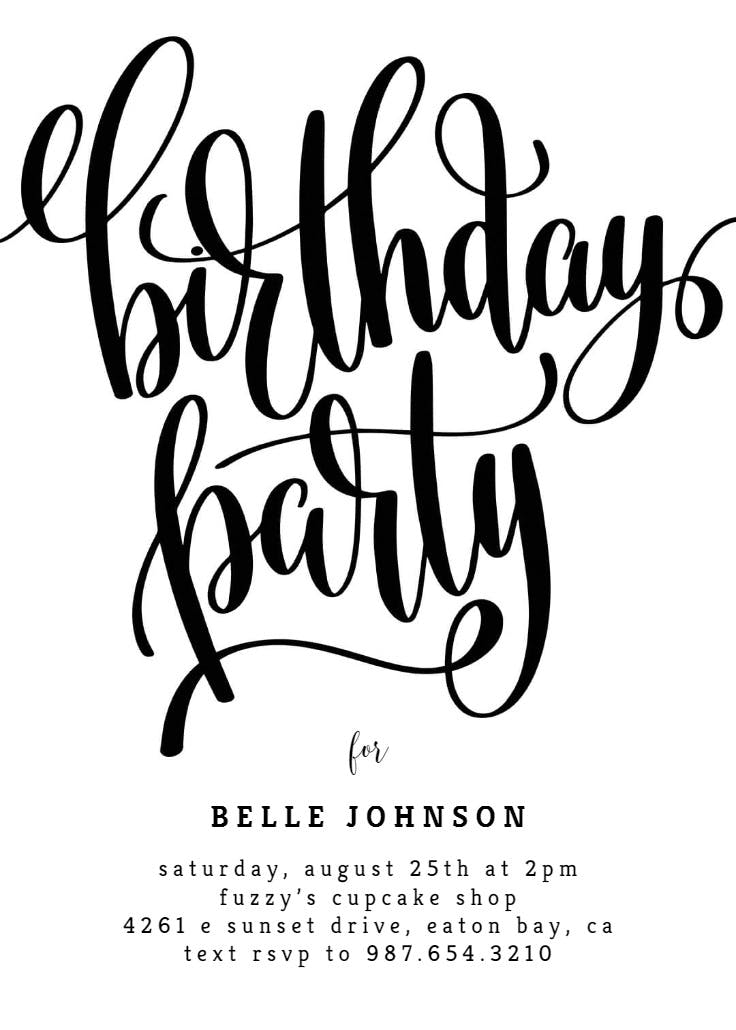 Birthday party - birthday invitation