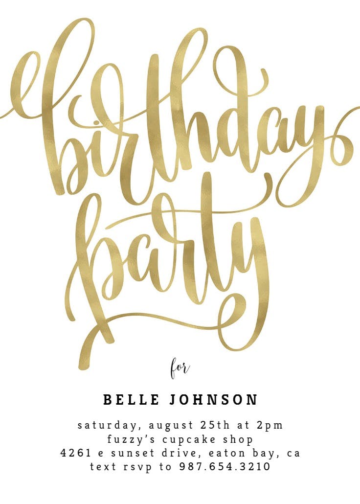 Birthday party - birthday invitation