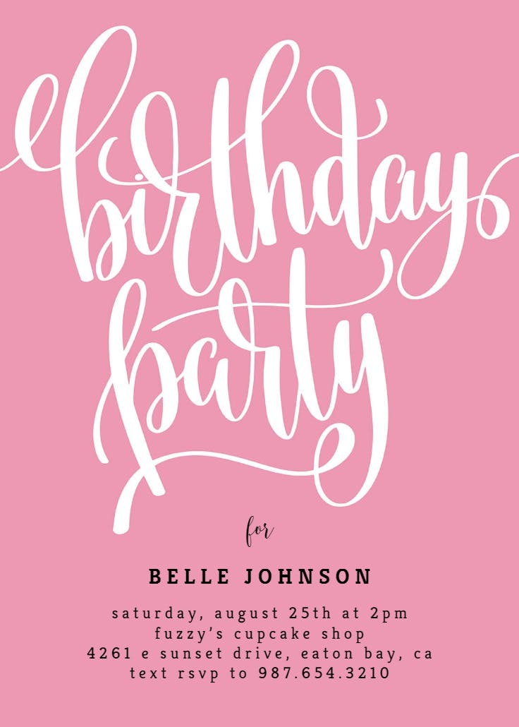 Birthday party - birthday invitation