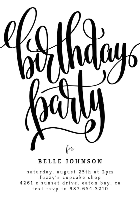 Birthday party - birthday invitation