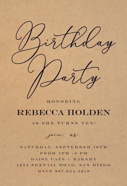 Bold Bellisia - Birthday Invitation Template (Free) | Greetings Island