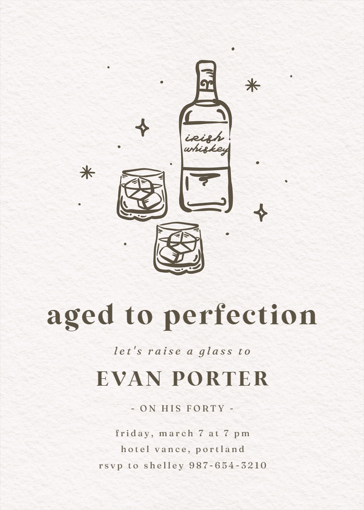 Bottles up - party invitation