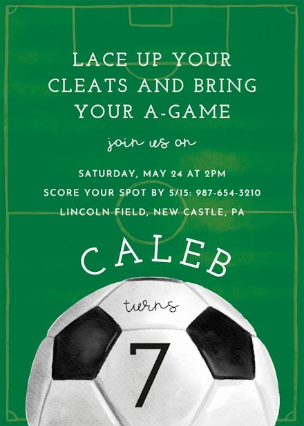 Bring your a-game - birthday invitation