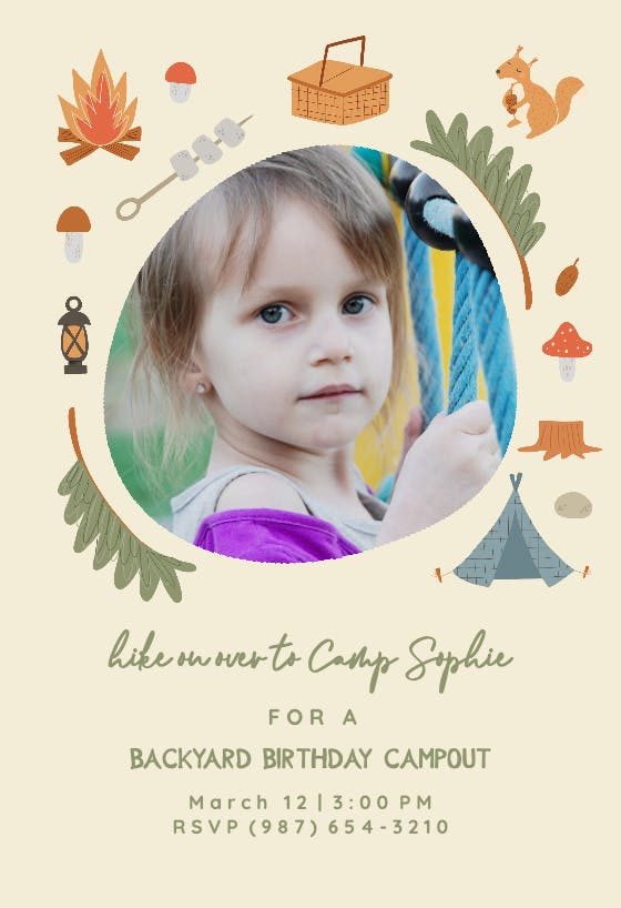 Camp Birthday Birthday Invitation Template (Free) Greetings Island