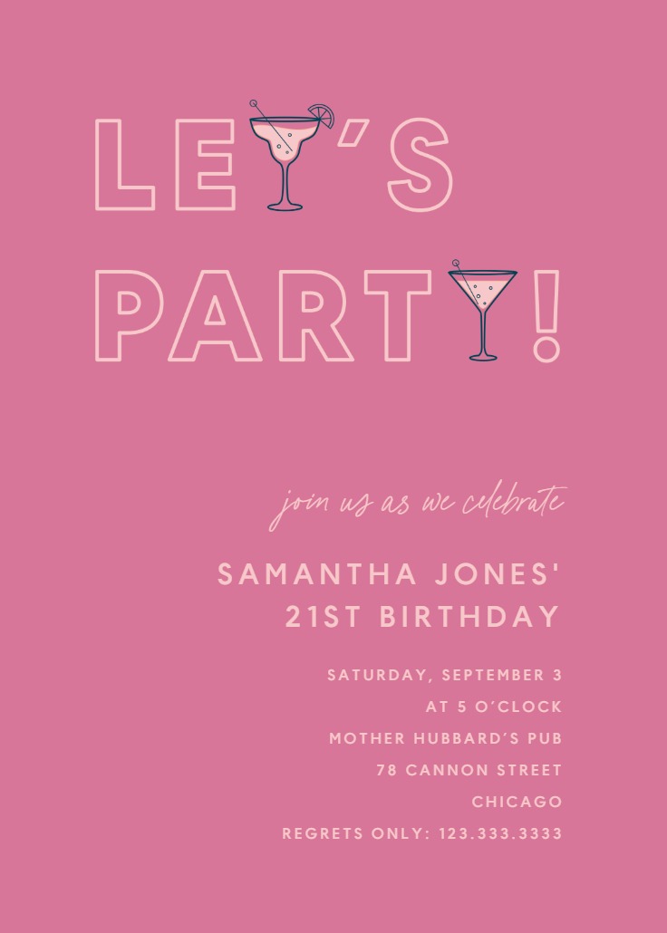 Cool & Carefree - Birthday Invitation Template (Free) | Greetings Island