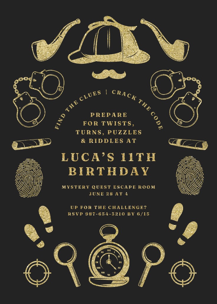 Crack the Code - Birthday Invitation Template (Free) | Greetings Island
