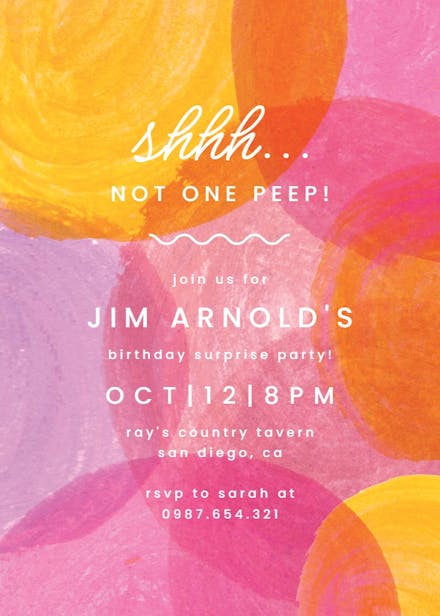 Crazy surprise - birthday invitation