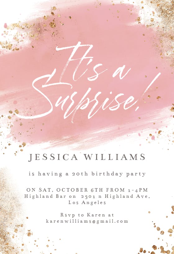 Cream and Indigo Watercolor - Birthday Invitation Template | Greetings ...