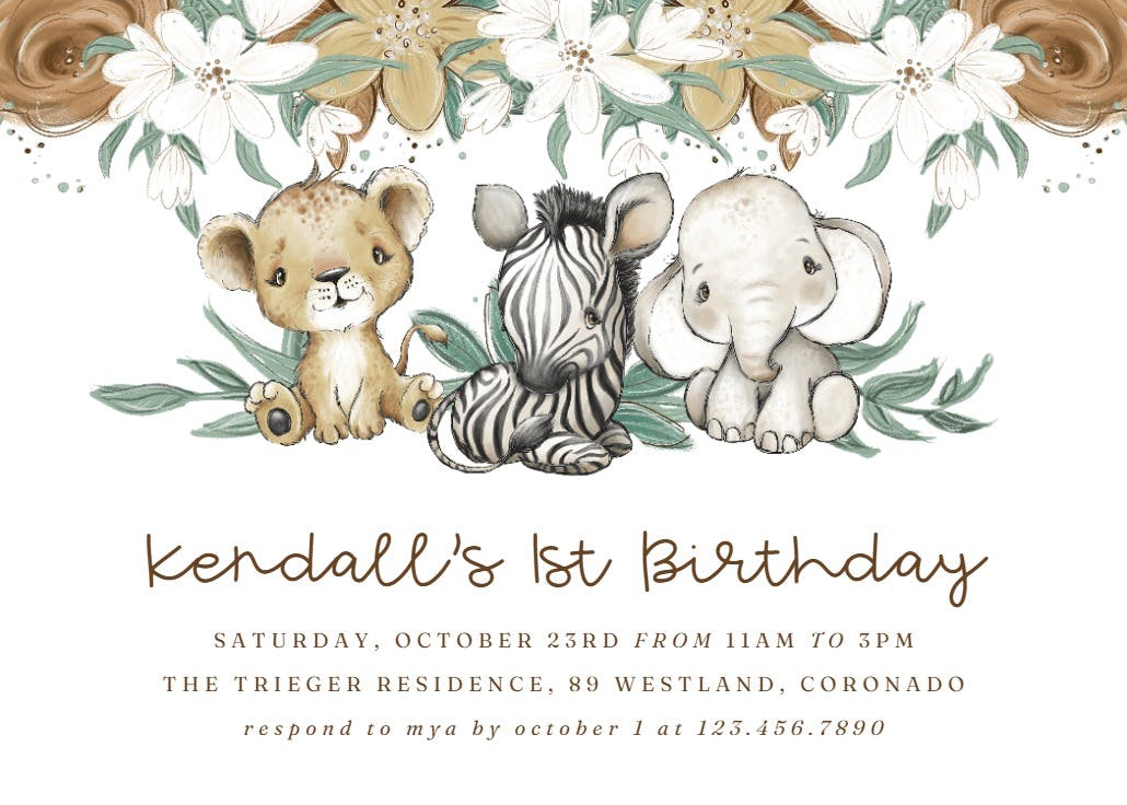 Cuddle babies - birthday invitation