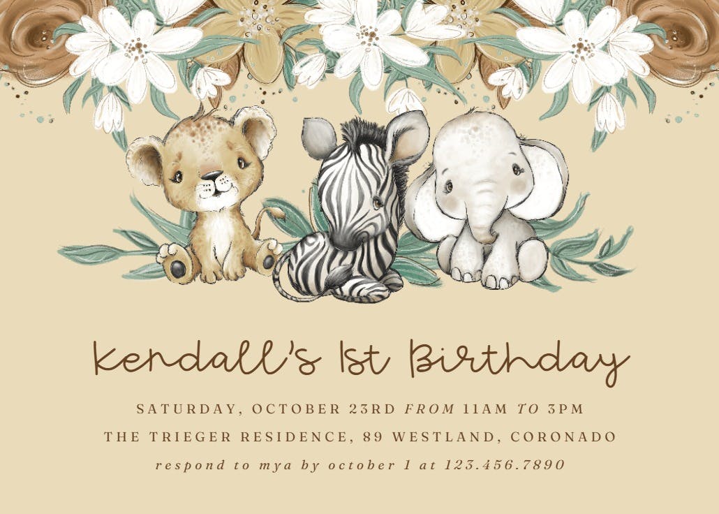 Cuddle babies - birthday invitation