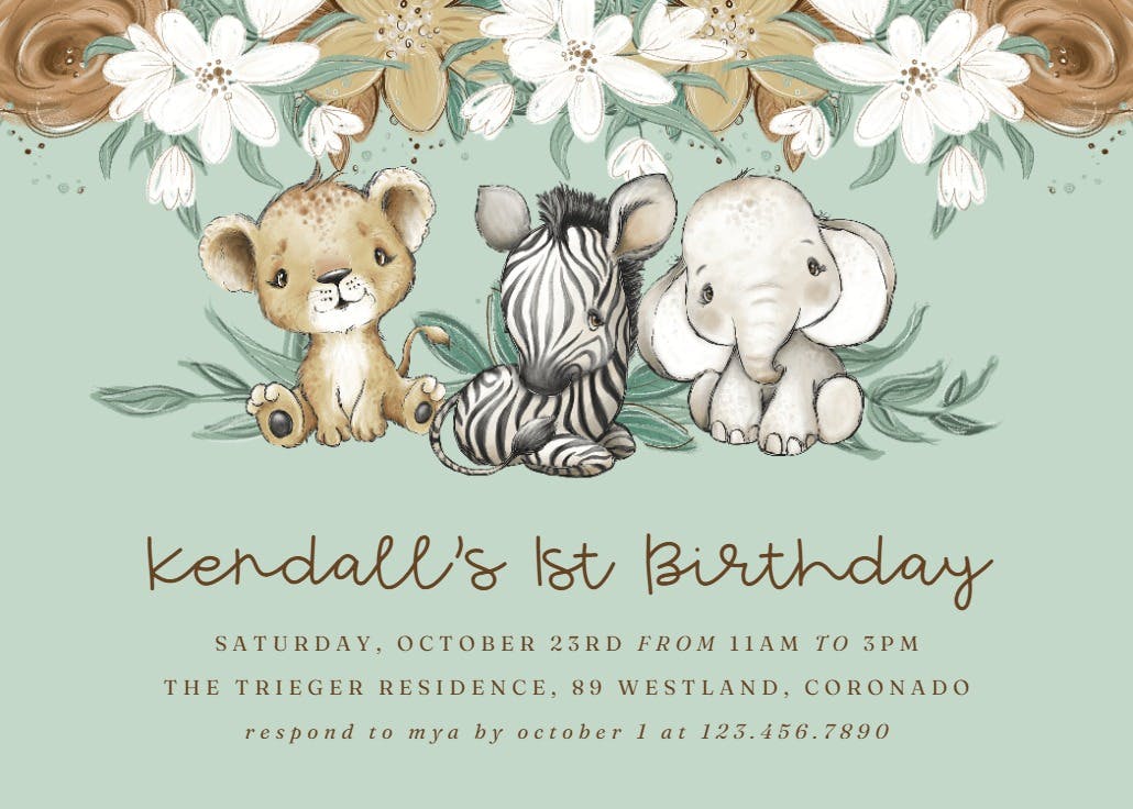 Cuddle babies - birthday invitation