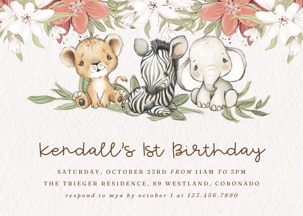 Cuddle babies - birthday invitation