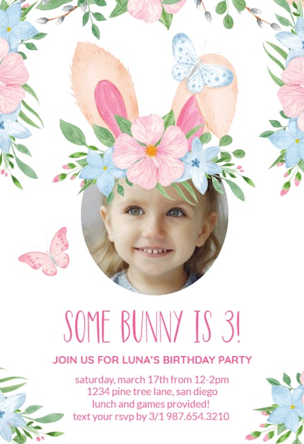 Cute Bunny Ears - Easter Invitation