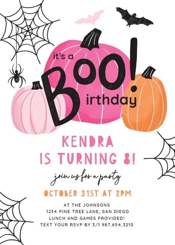 Cute halloween - birthday invitation