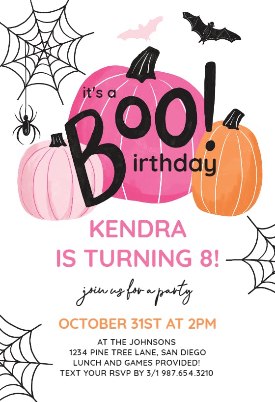 Cute halloween - birthday invitation