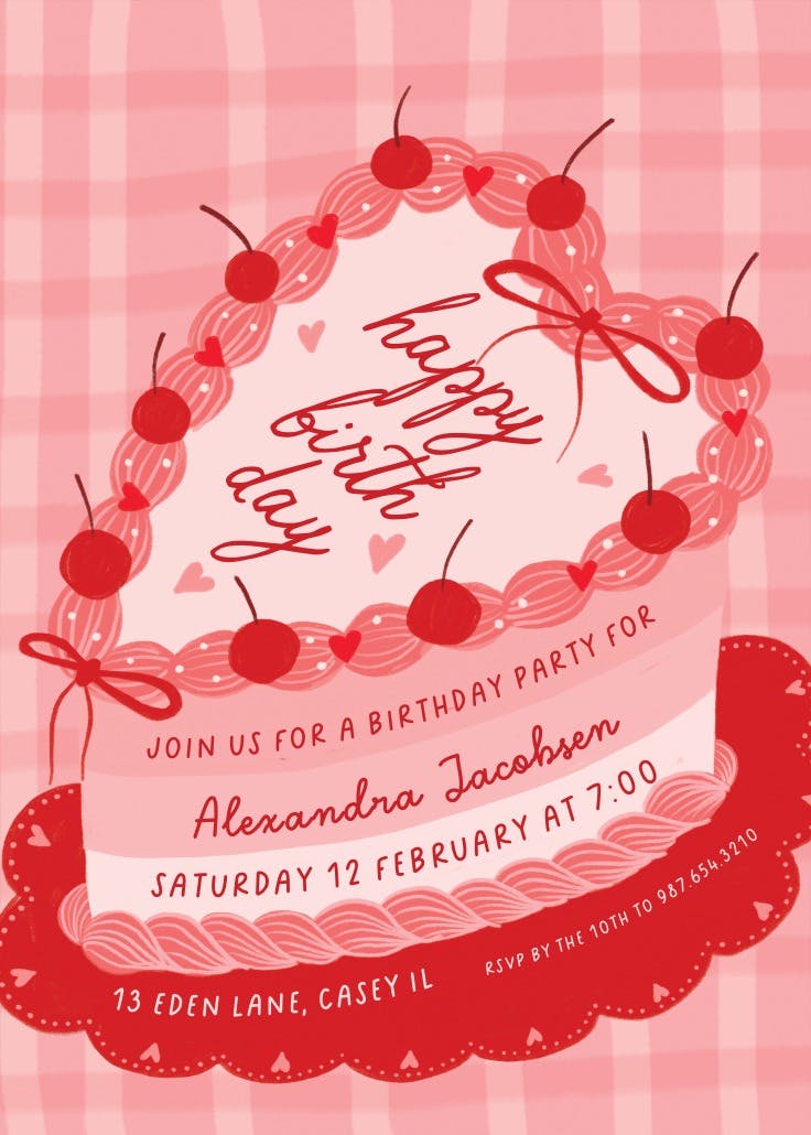 Dessert first - invitación de cumpleaños