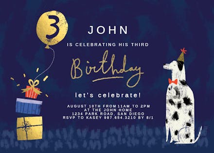 Dog Years - Birthday Invitation