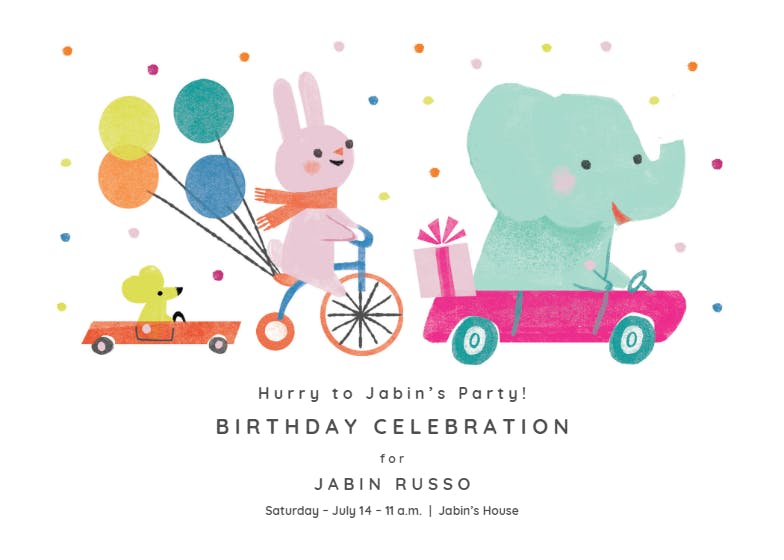 Dot 2 dot - birthday invitation